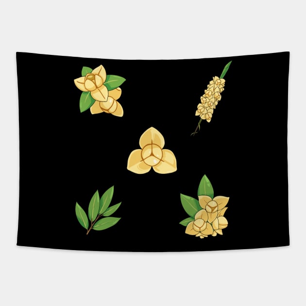 State flower embroidered tapestry top