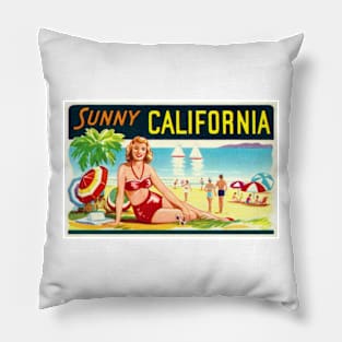 1950 Sunny California Pillow