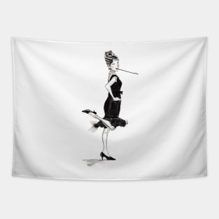 Audrey Hepburn Retro Girl Tapestry