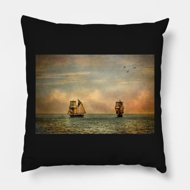 Tall Ships Vision Of A Dream Pillow by dalekincaid