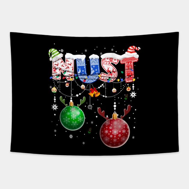 Chest Nuts Funny Matching Chestnuts Christmas Couples Nuts Tapestry by kyoiwatcher223