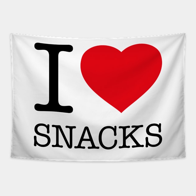 I LOVE SNACKS Tapestry by eyesblau