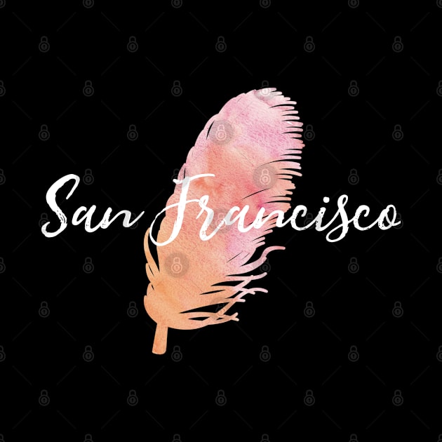 San Francisco Watercolor Feather by jutulen