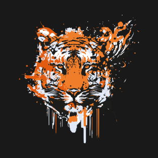 Colorful tiger face art T-Shirt