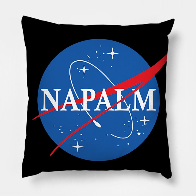 Nasa Napalm Pillow by Nerd_art