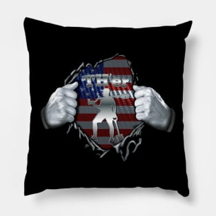 US Metal Detectorist Treasure Hunter Pillow