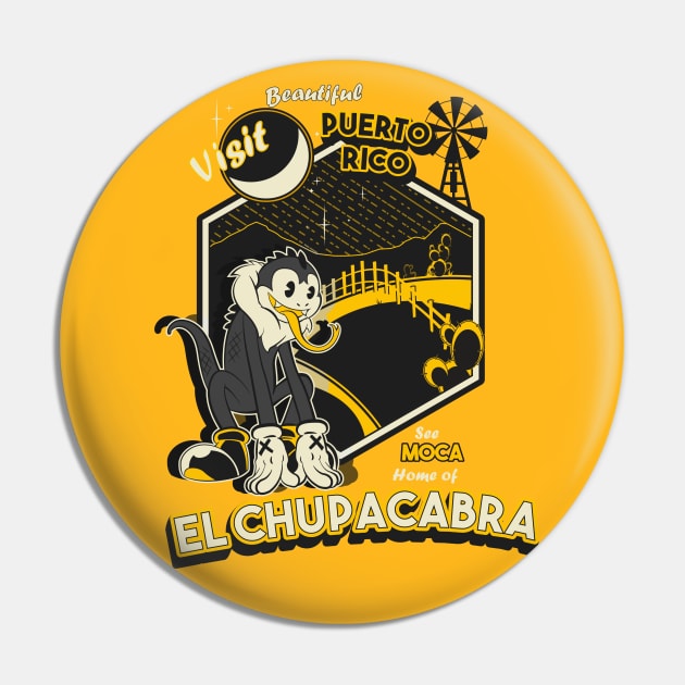 Crypto Tourism : El Chupacabra Pin by todd3point0