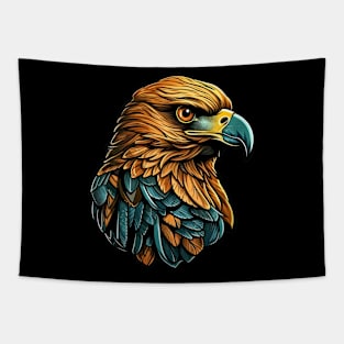 Stylized Eagle Portrait Tapestry