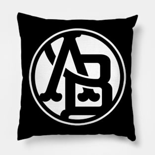 Ab Fitted Logo (White) Pillow