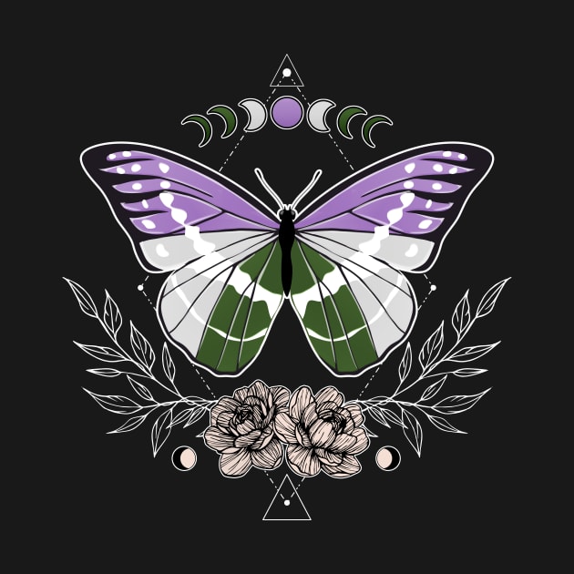 Genderqueer Butterfly LGBT Pride Flag by Psitta