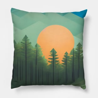 Minimalist landscape Pillow