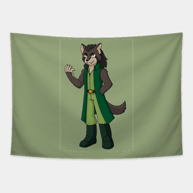 Randor the Wolf Tapestry by Firestorm Fox