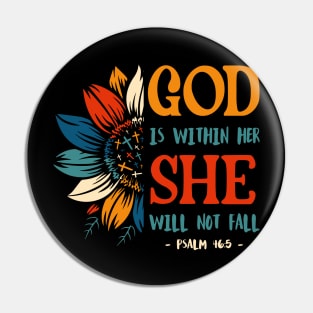 PSALM 46:5 God is within her she will not fall Pin