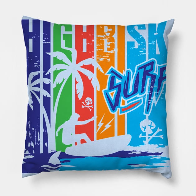 High Risk Surfing Pillow by High_