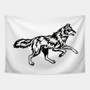 Running Wolf  - Flame Tapestry