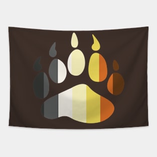 Bear Pride Stripe Pawprint Tapestry