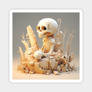 funny preppy skeleton waiting for a soul mate Magnet