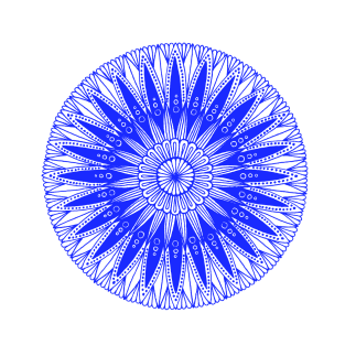 Mandala (blue on white) T-Shirt