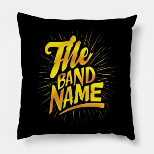 Gradient Yellow colors The Band Name Pillow