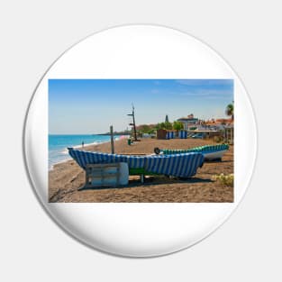 Fishing Boat Penoncillo Beach Torrox Costa Spain Pin