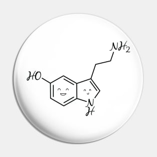 Cute Serotonin Molecule Pin