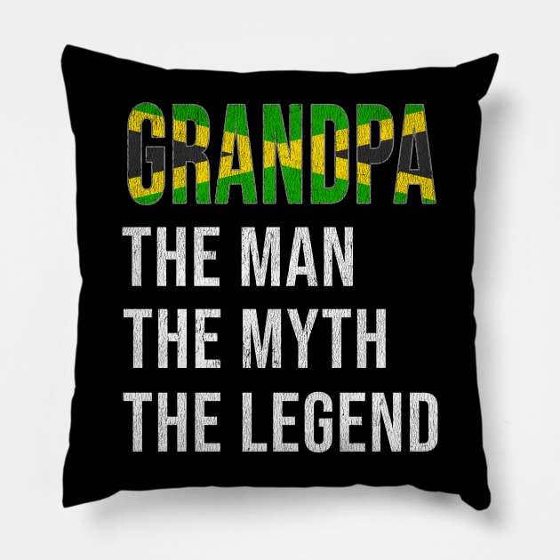 Grand Father Jamaican Grandpa The Man The Myth The Legend - Gift for Jamaican Dad With Roots From  Jamaica Pillow by Country Flags