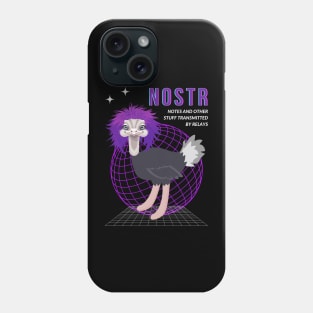 NOSTR Pet Nostrich Funny Purple Hair Ostrich Phone Case