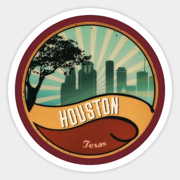 The Houston City Badge Sticker