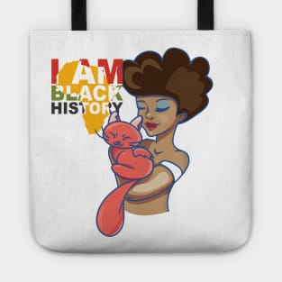 I am black history African American Girl Tote