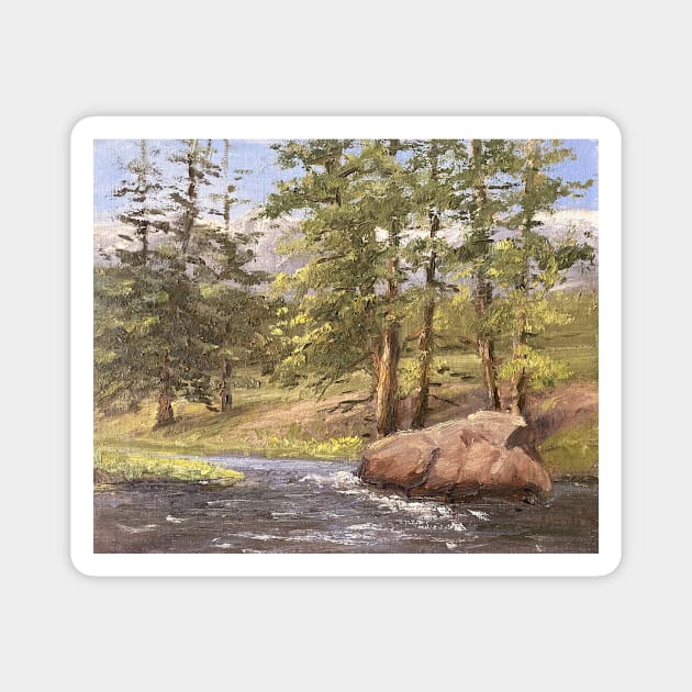 River Tree Landscape Magnet by Gallery Digitals