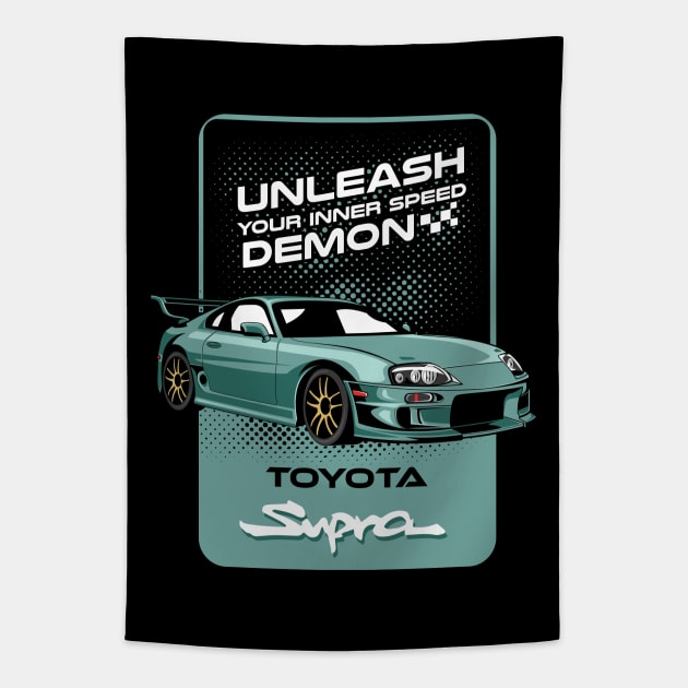 Supra JZA80 MK4 Car Tapestry by milatees