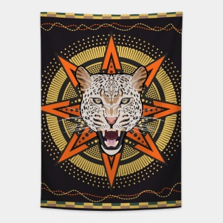 Leopard Face Tapestry