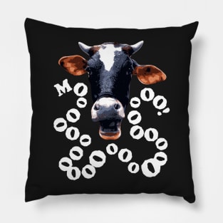 Cow Costume Funny Moo Halloween Pillow