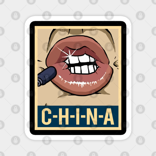 President Trump Lips Saying China President Trump Supporter Magnet Teepublic Au
