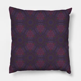 Deep Dark Purple Circular Pattern - WelshDesignsTP003 Pillow