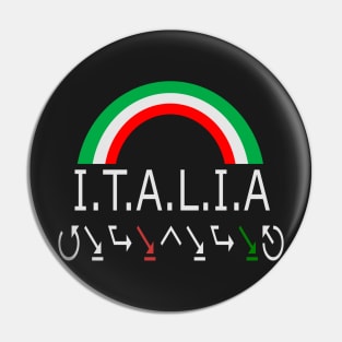 Italy FLAG ART design Pin