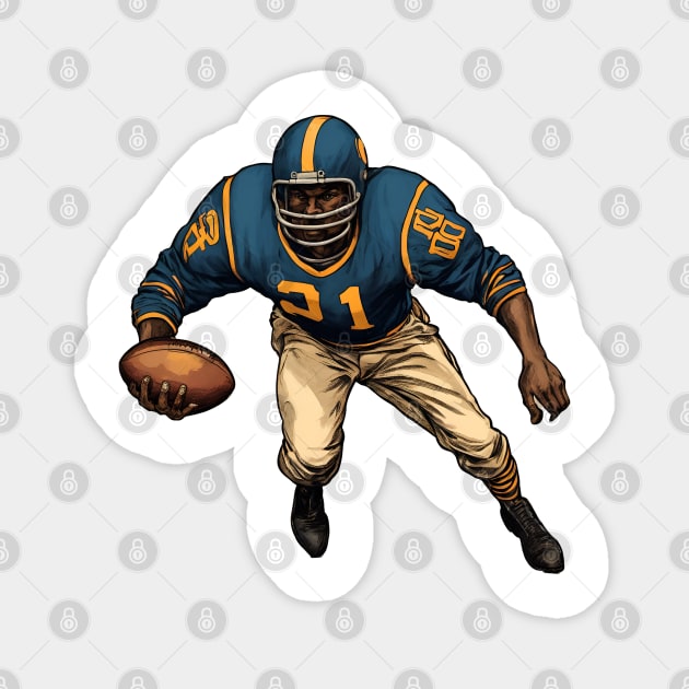 American Gridiron Football Player Magnet by ArtShare