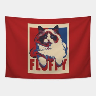 Fluffy Cat Pop Art Style Tapestry