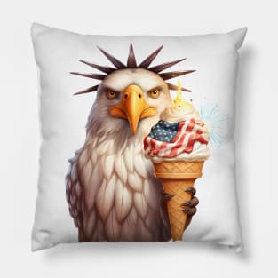 American Bald Eagle with Ice Cream Pillow