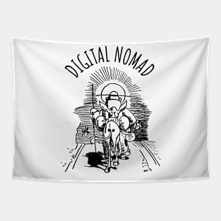 Digital Nomad Backpacker Traveler Tapestry