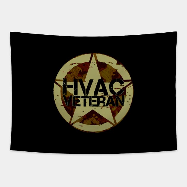 Hvacr Veteran Tech Desert Camo Tapestry by The Hvac Gang