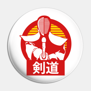 Kendo Fighter Logo Pin