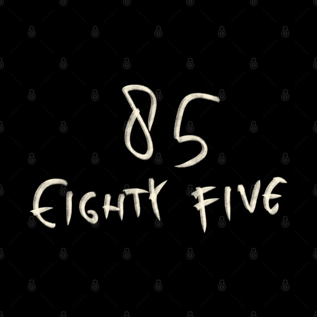 Hand Drawn Letter Number 85 Eighty Five by Saestu Mbathi