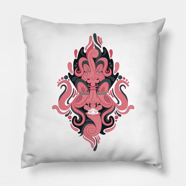 Bubble Gum Demon Pillow by alexwallgrays