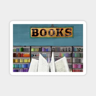 Puzzle Library Books Reader Magnet