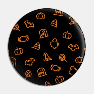 Halloween spooky signs pattern Pin