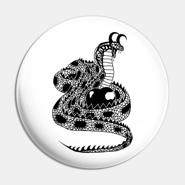 Serpent and the Poisonous Apple Pin by euglenii