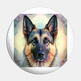 Fractal Design of A German Shepherd Pin