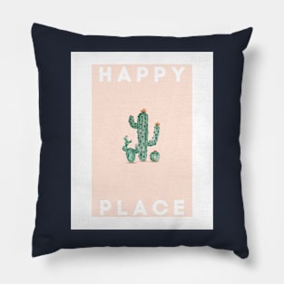 happy place Cactus Pillow