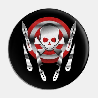 Jolly Target and Assorted Throwing Knives Pin